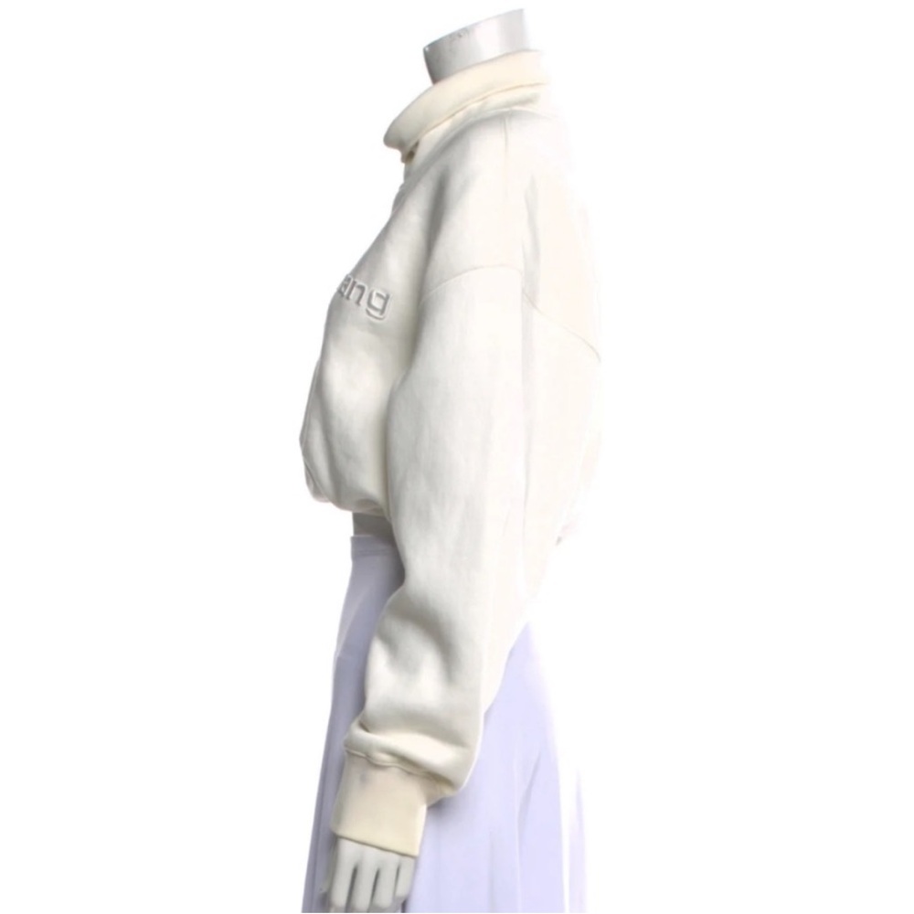 Alexander Wang White Turtleneck Cropped Sweatshirt - Picture 4 of 9